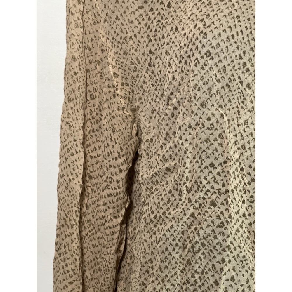 Vera Cristina 100% Silk Button Up Top Snake Print Animal Sexy Chiq Slim Petite View 4